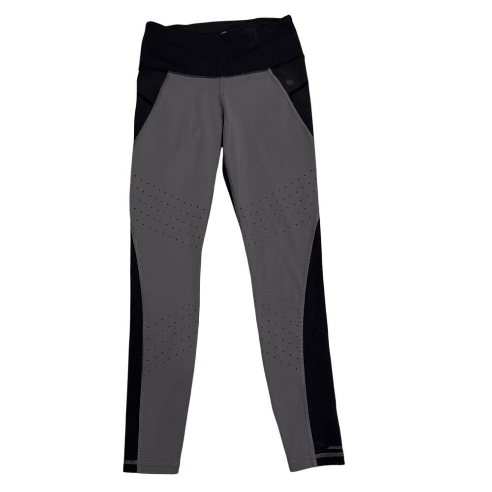 Athleta Stealth Trucool 7/8 Athletic Active Gym Leggings Black Gray Size XS